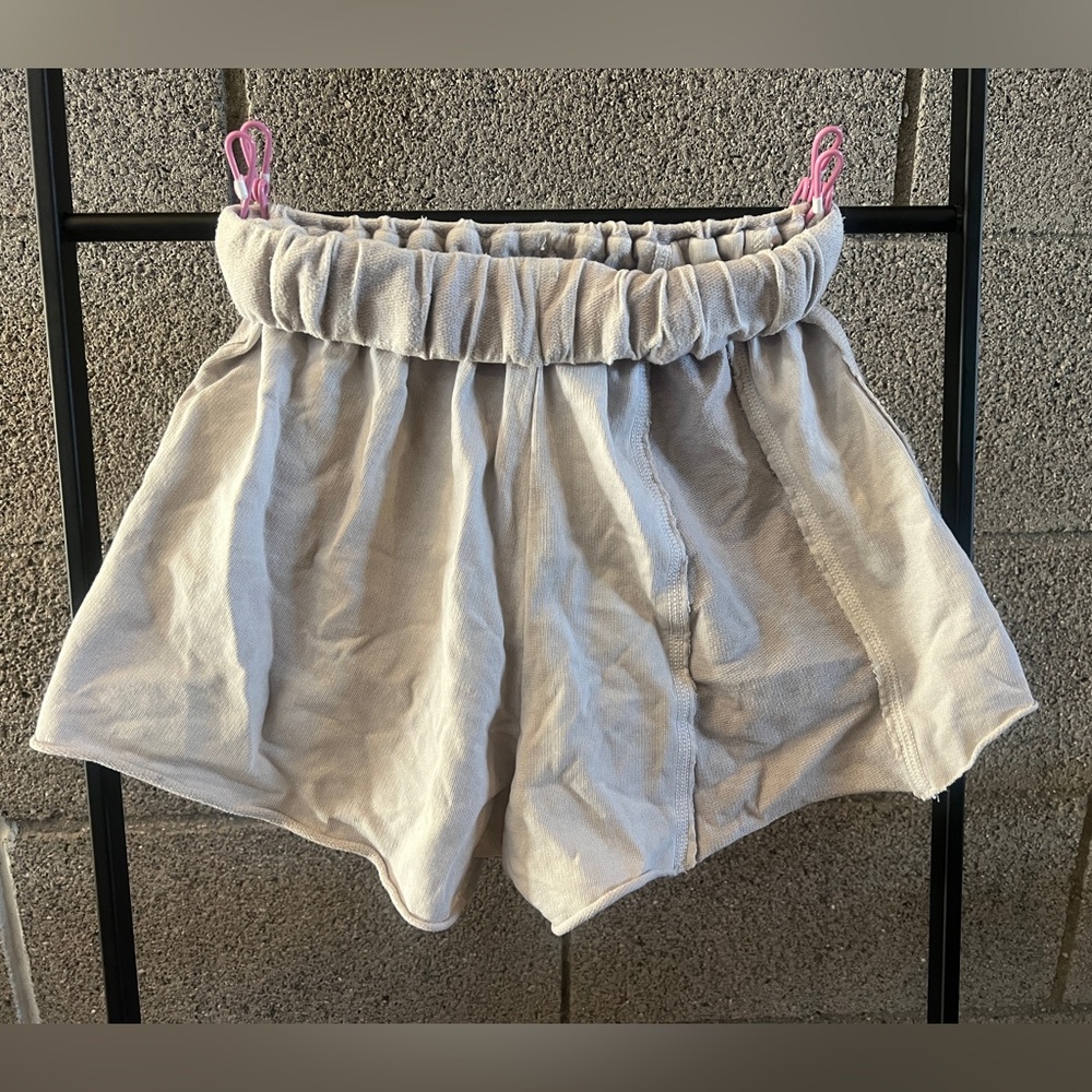Urban Outfitters Out from Under Cream and Gray Athletic Sweat Shorts